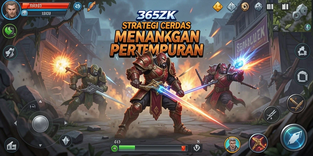 Screenshot gameplay menarik dari 365ZK yang menunjukkan pertempuran strategi.