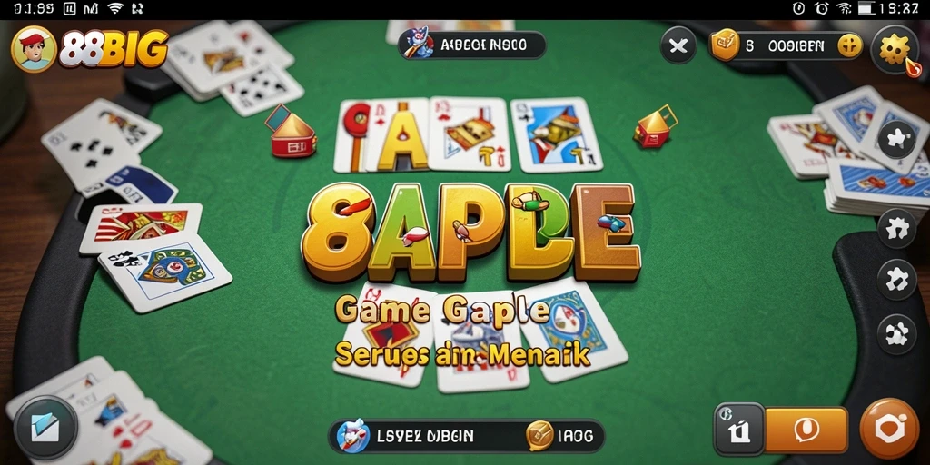 Screenshot gameplay Gaple di 88BIG menunjukkan keseruan bermain.