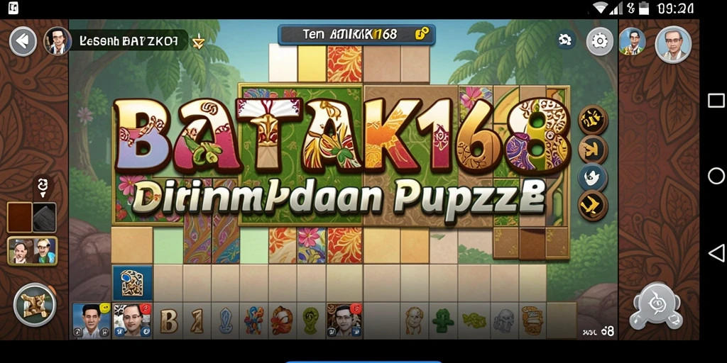 Screenshot gameplay BATIK168 menampilkan serunya menyusun puzzle batik.