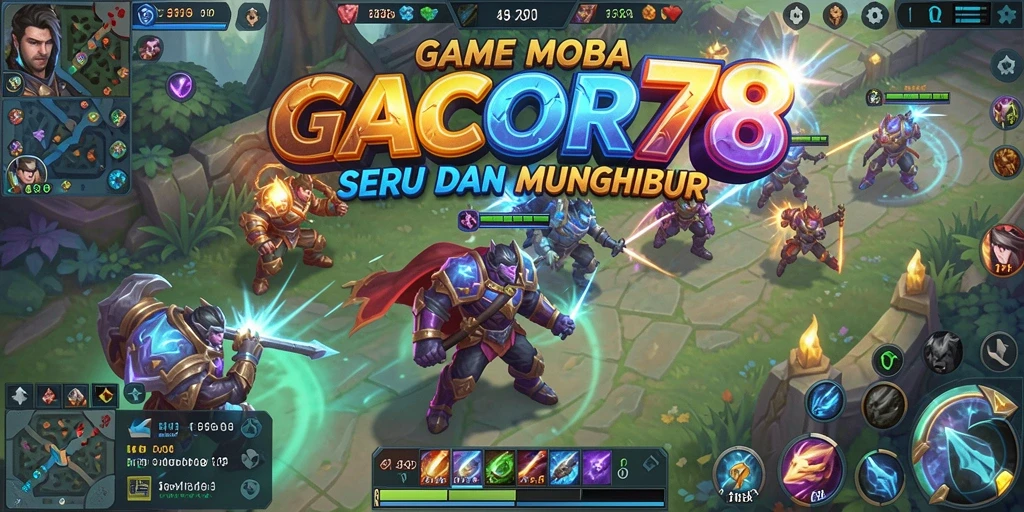 Screenshot GACOR78 menampilkan aksi seru dalam permainan MOBA.