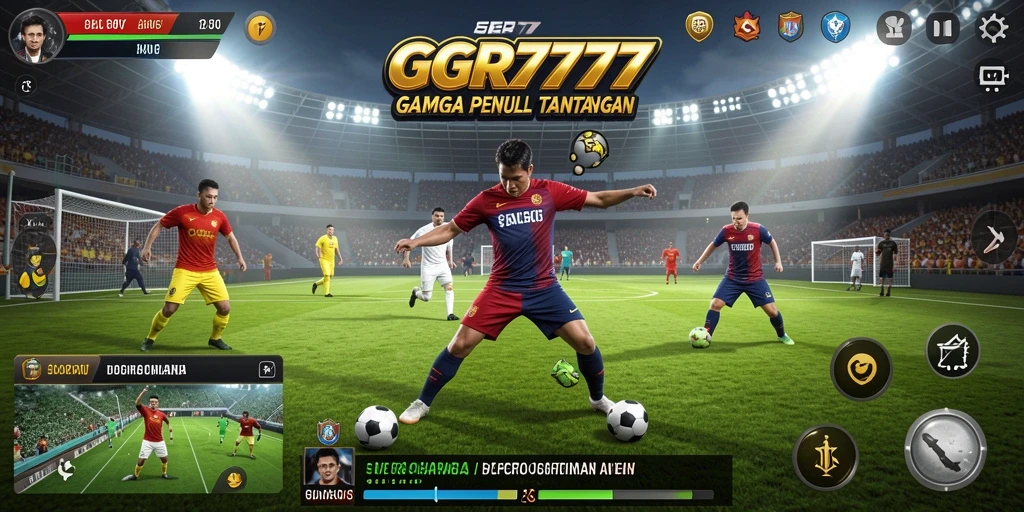 Screenshot GGR7777 menunjukkan aksi seru di lapangan olahraga.