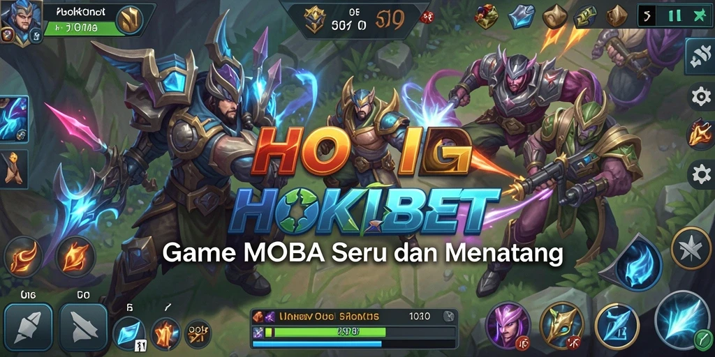 Tampilan gameplay HOKIBET dengan pertempuran seru dan strategi tim.