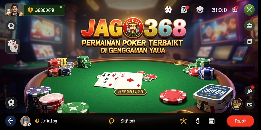 Tampilan menarik dari gameplay poker di JAGO368 dengan banyak interaksi.
