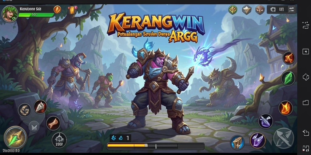 Tampilan gameplay KERANGWIN yang menegangkan dan menawan.