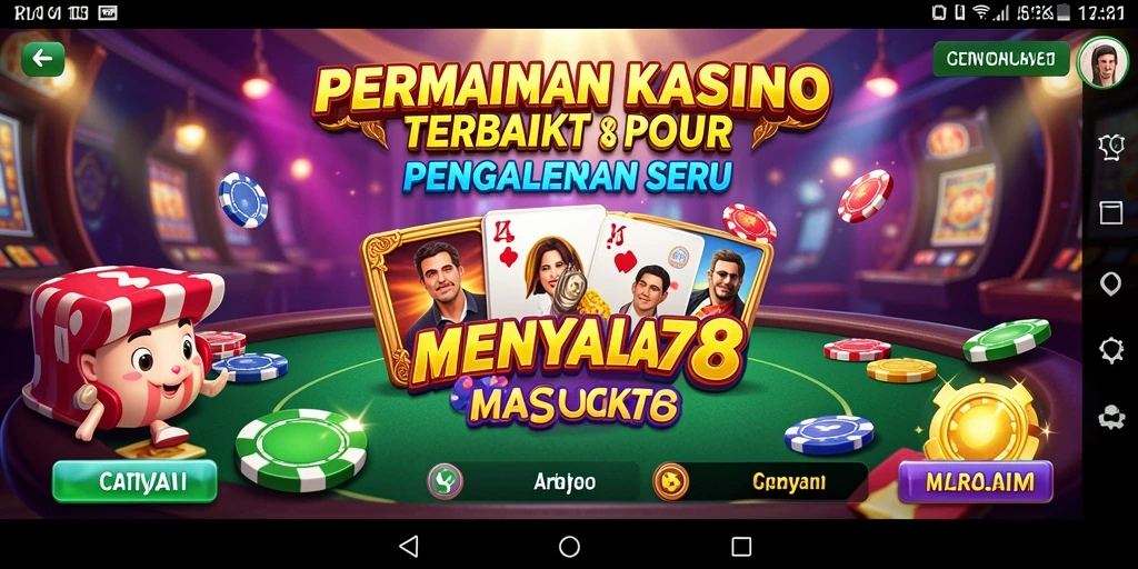 Tampilan menarik dari gameplay Kasino di MENYALA78 yang memikat.
