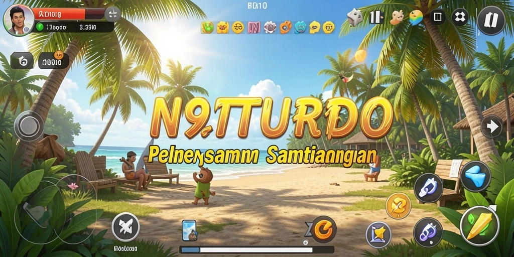 Tampilan menarik dari gameplay N9TURBO yang menyenangkan.