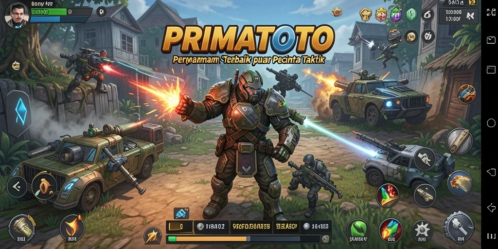 Tampilan gameplay menarik dari PRIMATOTO yang penuh strategi.