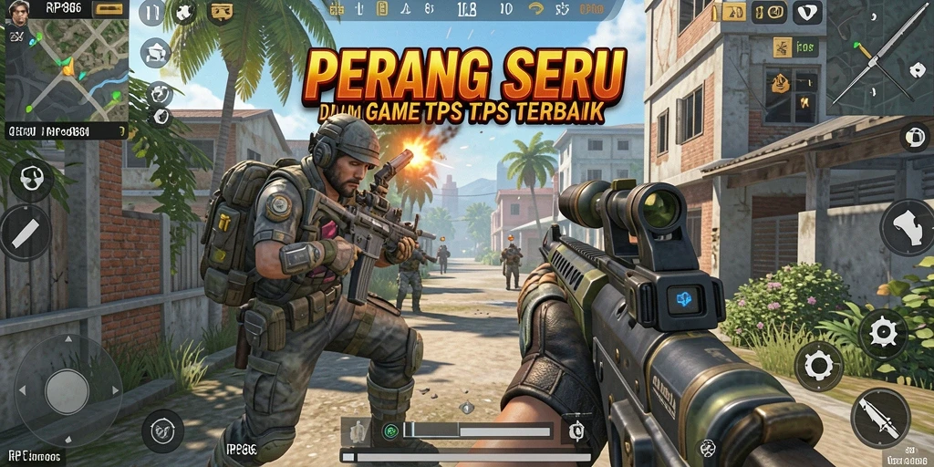 Screenshot gameplay RP886 menampilkan aksi perang yang intens dan taktis.