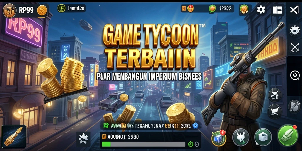 Tangkapan layar menunjukkan gameplay seru RP99 di dunia Tycoon.
