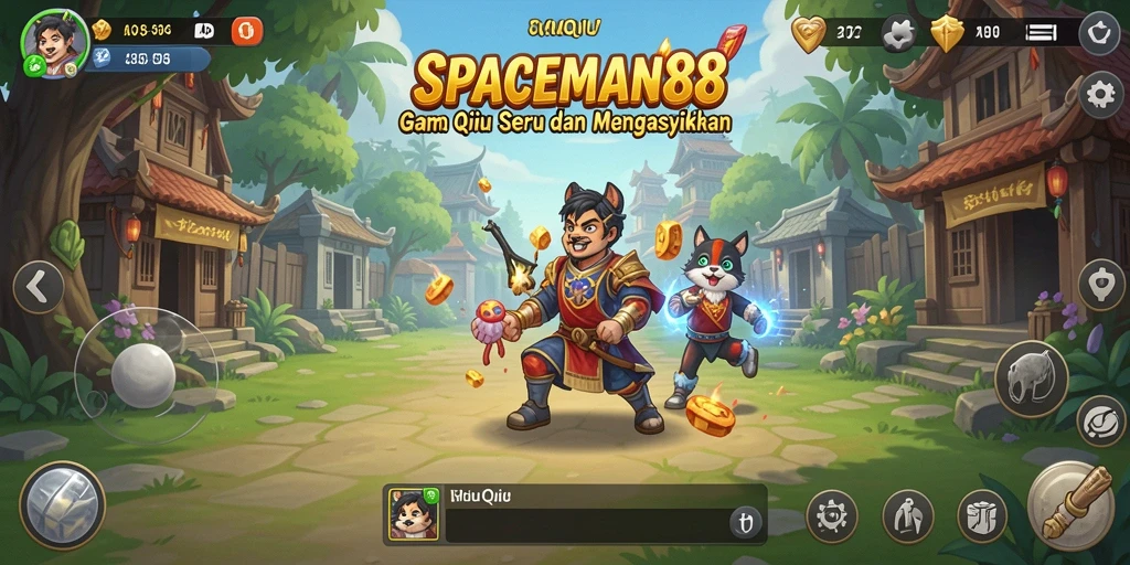 Tampilan gameplay menarik dari SPACEMAN88 dengan fitur QiuQiu.