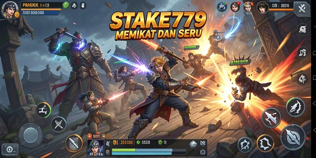 Gambaran aksi mendebarkan dalam gameplay STAKE779 di arena pertarungan.