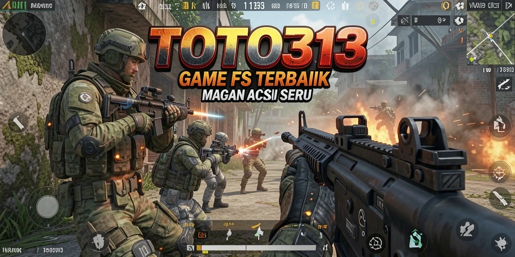 Screenshot TOTO313 menampilkan intensitas aksi dalam gameplay FPS.