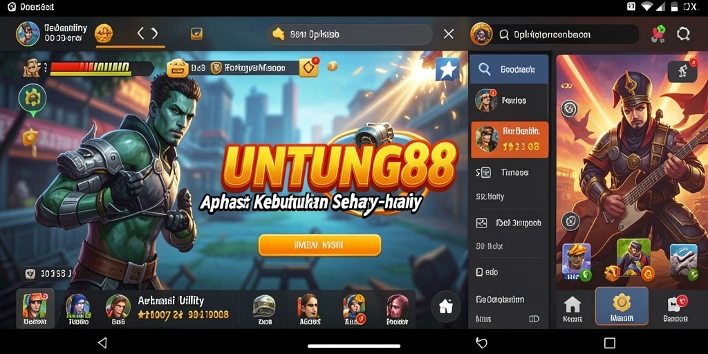Tampilan utama UNTUNG88 dengan fitur-fitur Utility yang memudahkan pengguna.
